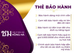 Chính sách bảo hành dịch vụ tại Thẩm mỹ bệnh viện Hồng Hà