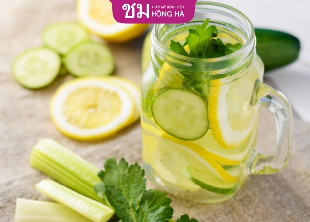 Giảm cân và thanh lọc cơ thể bằng nước detox dưa leo và chanh