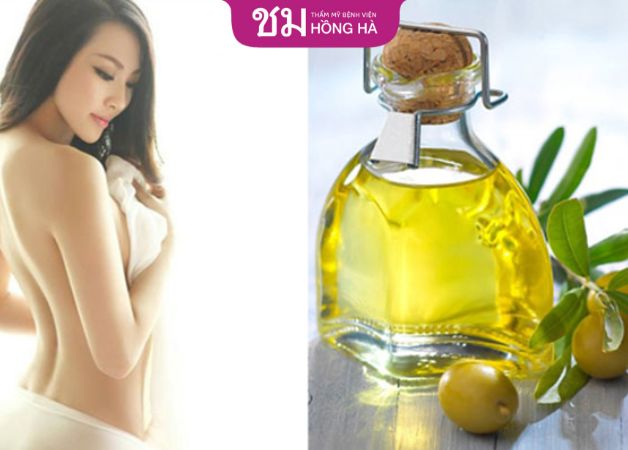 Massage vòng 1 bằng dầu dừa, dầu olive