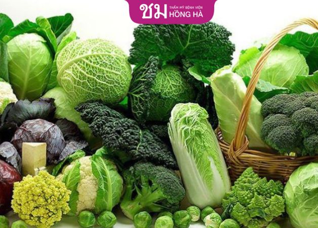 Ăn nhiều rau xanh sau thẩm mỹ cắt mí
