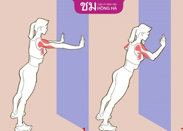 Bài tập chống đẩy với tường giúp thu nhỏ ngực tự nhiên