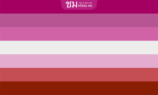 Lá cờ Lesbian Pride được nhận diện với hai biểu tượng Venus