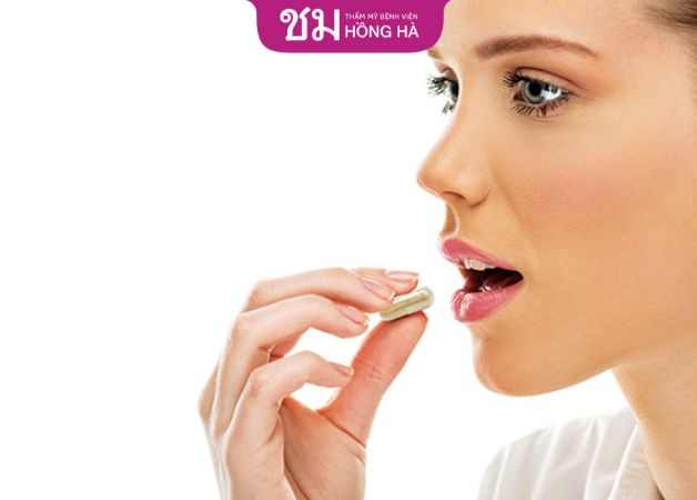 Da đen bẩm sinh có trắng được không- Sử dụng viên uống cải thiện màu da