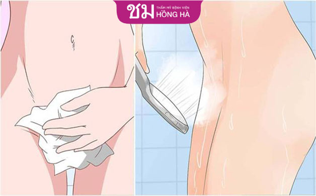 Vệ sinh hàng ngày và lau khô vùng kín bằng khăn mềm để vi khuẩn không phát triển