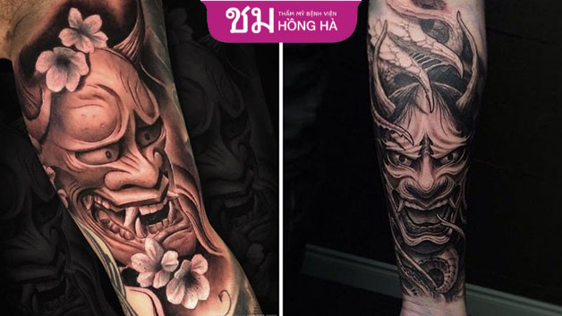 Tattoo mặt quỷ trên tay như để nhắc nhở bản thân không được đi vào con đường tà ác