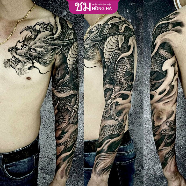 Hình xăm rồng luôn là lựa chọn hàng đầu khi xăm tay