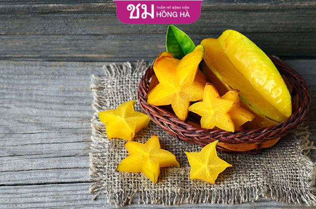 Khế chua chứa nhiều vitamin C ngăn chặn hình thành sắc tố melanin trên da